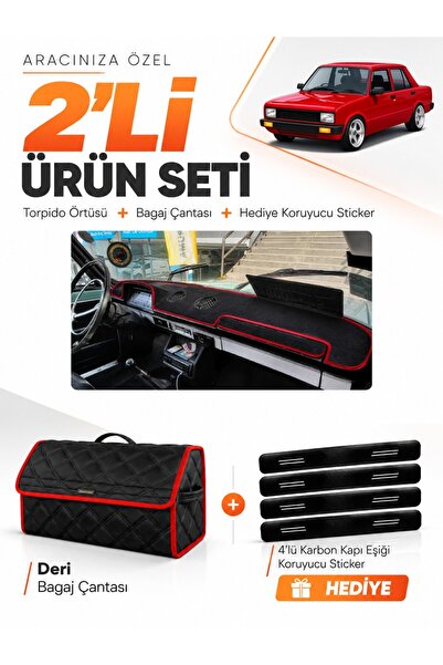 e-biz Tofaş Serçe (1984-1995) Compatible Torpedo Cover + Leather Luggage Bag ...