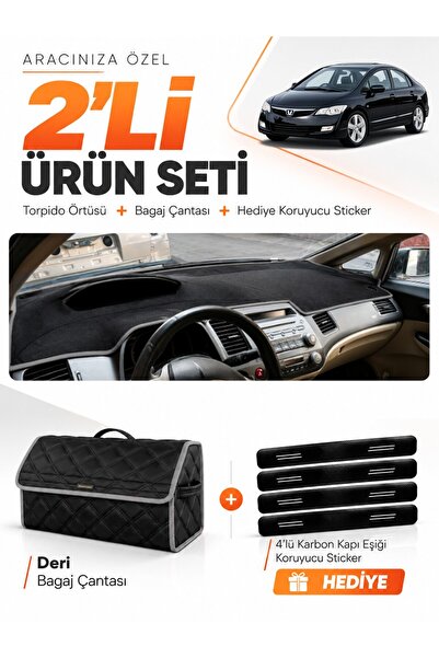 e-biz Honda Civic Fd6 (2005-2011) Compatible Dashboard Cover + Leather Trunk ...