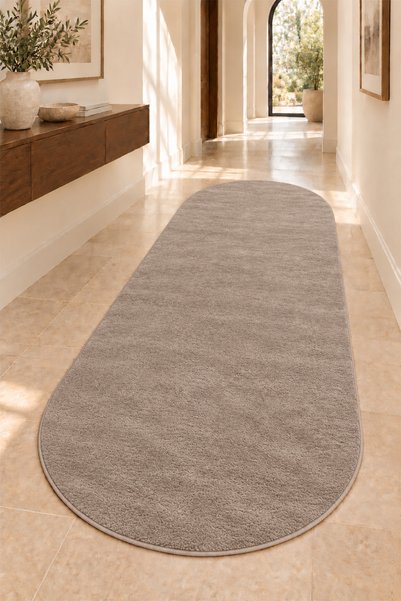 Raschel Carpet Premium Yıkanabilir Leke Tutmaz Modern Yolluk Elips Model Vızo...