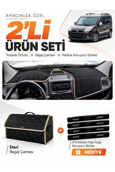 e-biz Fiat Doblo (2013-2015) Compatible with Covered Glove Box Cover + Leathe...
