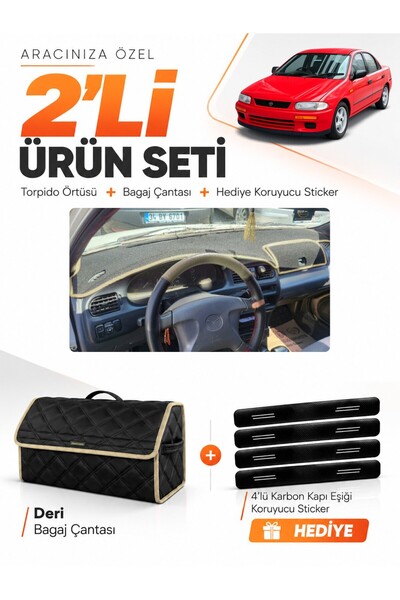 e-biz Mazda 323 Fami̇li̇a Covered (1994-1998) Compatible Glove Box Cover + Le...