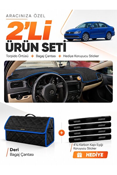 e-biz Volkswagen Jetta (2010-2018) Compatible Dashboard Cover + Leather Trunk...