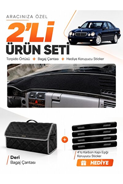 e-biz Mercedes W210 E200 (1995-2002) Compatible Glove Box Cover + Leather Tru...