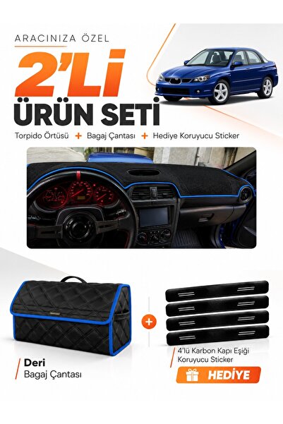 e-biz Subaru Impreza (2000-2007) Compatible Glove Box Cover + Leather Trunk B...