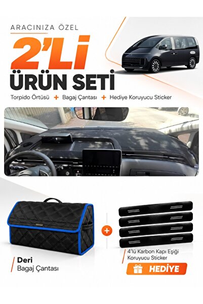 e-biz Hyundai Staria (2021-2025) Compatible Glove Box Cover + Leather Trunk B...