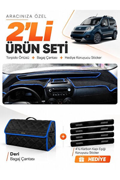 e-biz Fi̇at Fi̇ori̇no (2007-2026) Compatible Glove Box Cover + Leather Trunk ...