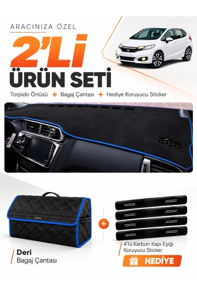 e-biz Honda Jazz (2018-2020) Compatible Dashboard Cover + Leather Trunk Bag +...