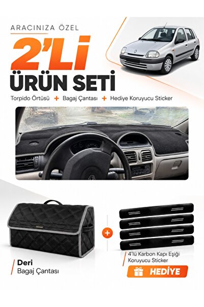 e-biz Renault Clio 2 Screened (1998-2001) Compatible Torpedo Cover + Leather ...