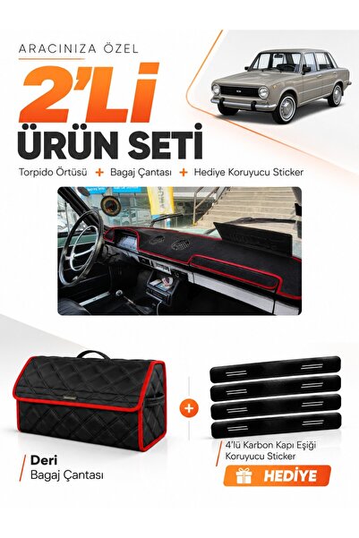 e-biz Tofaş Murat 124 (1971-1977) Compatible Torpedo Cover + Leather Luggage ...