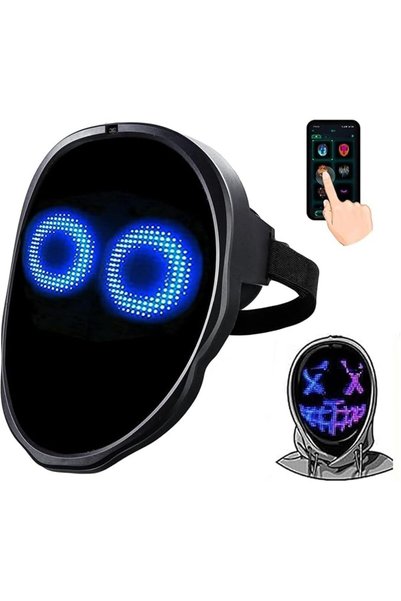 OYDAS قناع LED بتقنية استشعار الإيماءات وتحويل الوجه - زي للهالوين وعيد الميلاد