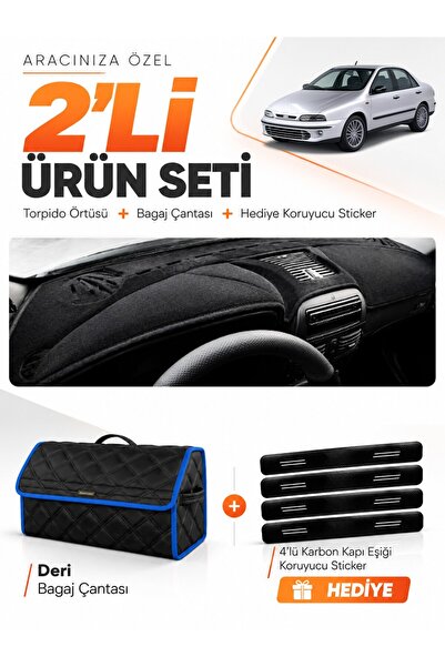 e-biz Fiat Marea (1999-2007) Airbag Compatible Torpedo Cover + Leather Trunk ...
