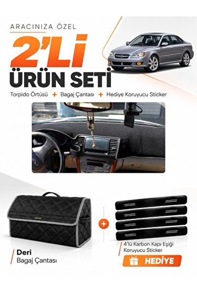 e-biz Subaru Legacy (2003-2009) Compatible Glove Box Cover + Leather Trunk Ba...