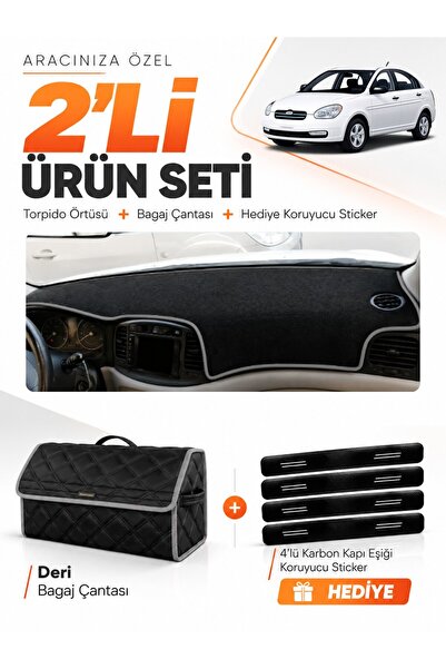 e-biz Hyundai Accent Era (2006-2011) Compatible Glove Box Cover + Leather Tru...