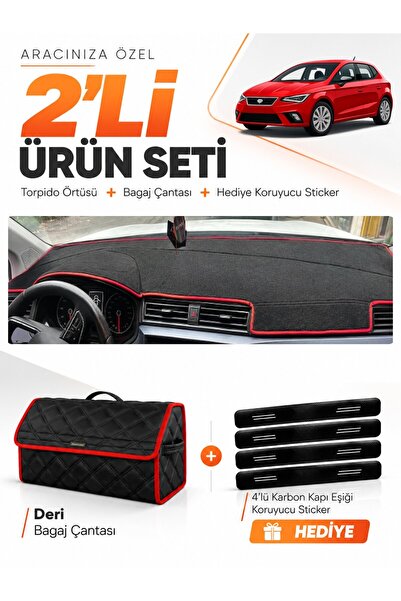 e-biz Seat Ibiza (2017-2021) Compatible Glove Box Cover + Leather Trunk Bag +...
