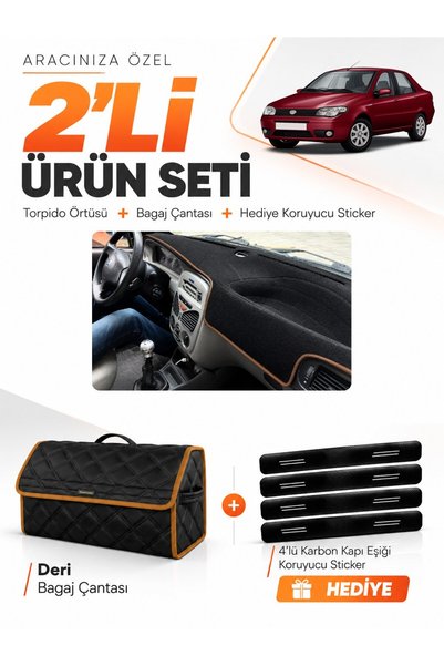 e-biz Glove Box Cover + Leather Luggage Bag + Sticker Set Fiat Albea (1999-20...