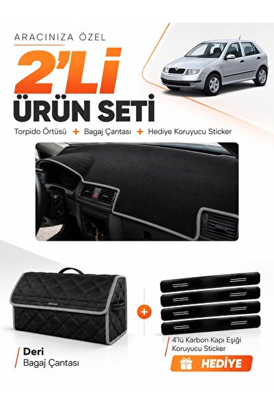 e-biz Skoda Fabia (1999-2006) Compatible Dashboard Cover + Leather Trunk Bag ...