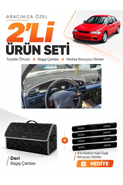 e-biz Mazda 323 Fami̇li̇a Covered (1994-1998) Compatible Glove Box Cover + Le...