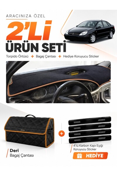 e-biz Ci̇troen C5 (2001-2004) Compatible Torpedo Cover + Leather Luggage Bag ...