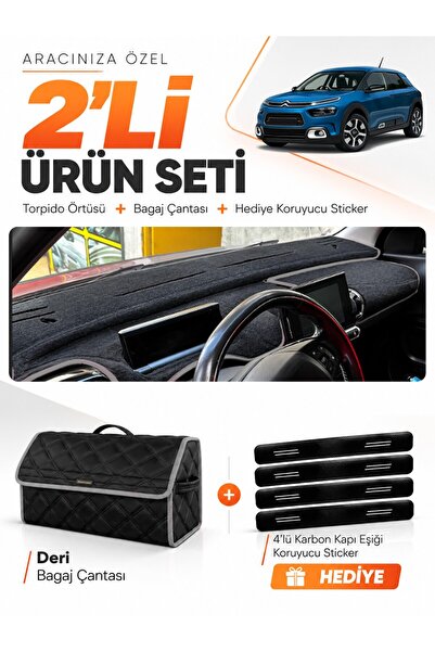 e-biz Citroen Cactus (2018-2020) Compatible Dashboard Cover + Leather Trunk B...