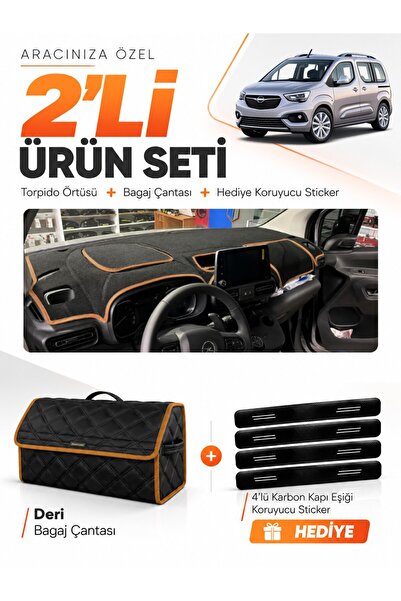 e-biz Opel Combo (2018-2023) Compatible Dashboard Cover + Leather Trunk Bag +...