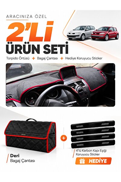 e-biz Renault Megane 2 Large Screen (2002-2009) Compatible Glove Box Cover + ...