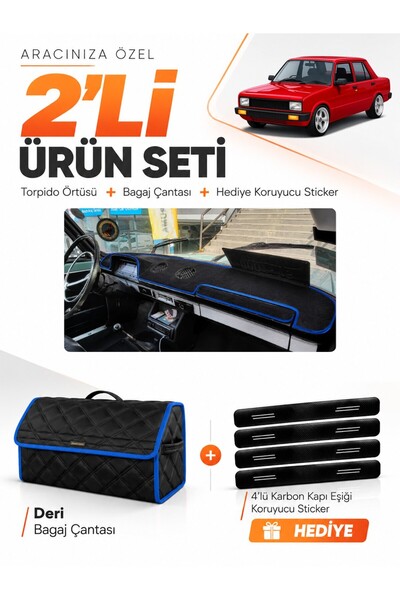 e-biz Tofaş Serçe (1984-1995) Compatible Torpedo Cover + Leather Luggage Bag ...