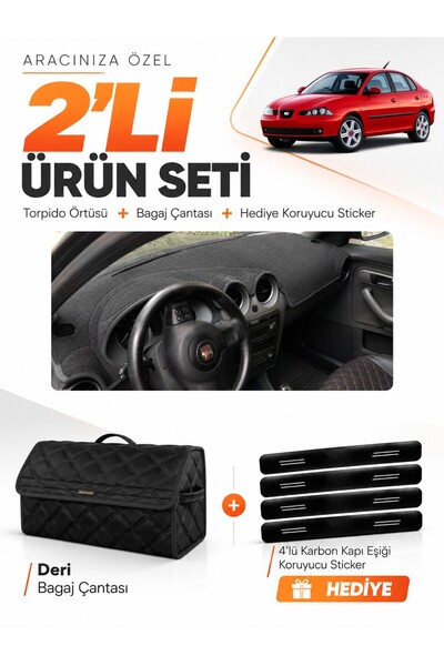 e-biz Seat Cordoba (2001-2008) Compatible Glove Box Cover + Leather Trunk Bag...