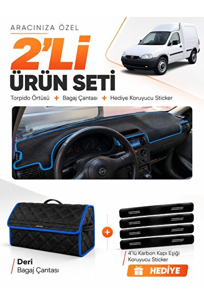 e-biz Opel Combo B (1992-2000) Compatible Glove Box Cover + Leather Trunk Bag...