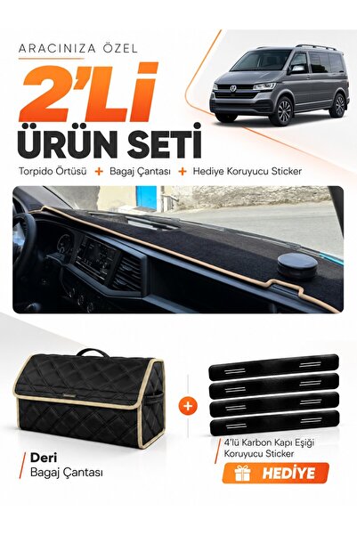 e-biz Volkswagen Transporter T7 (2021-2024) Compatible Dashboard Cover + Leat...