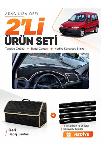 e-biz Peugeot Partner (1996-2002) Compatible Glove Box Cover + Leather Trunk ...