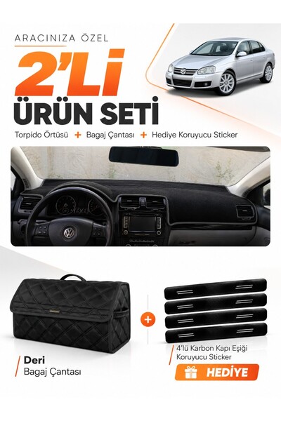 e-biz Dashboard Cover + Leather Trunk Bag + Sticker Set Volkswagen Jetta (200...