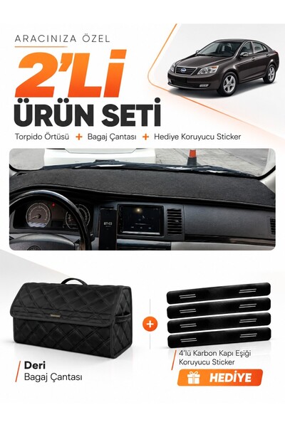e-biz Geely Fc (2008-2012) Compatible Dashboard Cover + Leather Trunk Bag + S...