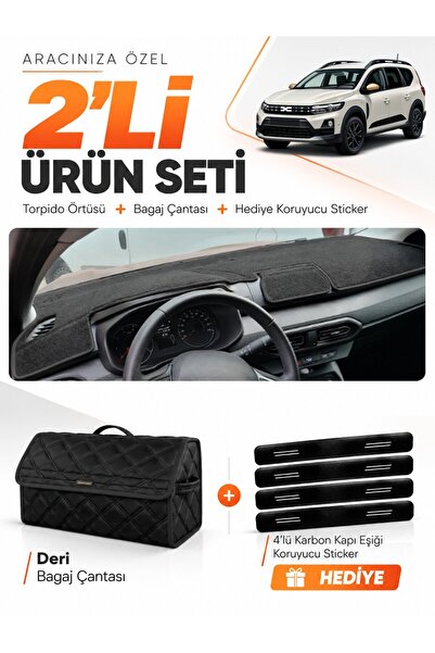 e-biz Daci̇a Jogger Screenless (2022-2026) Compatible Dashboard Cover + Leath...