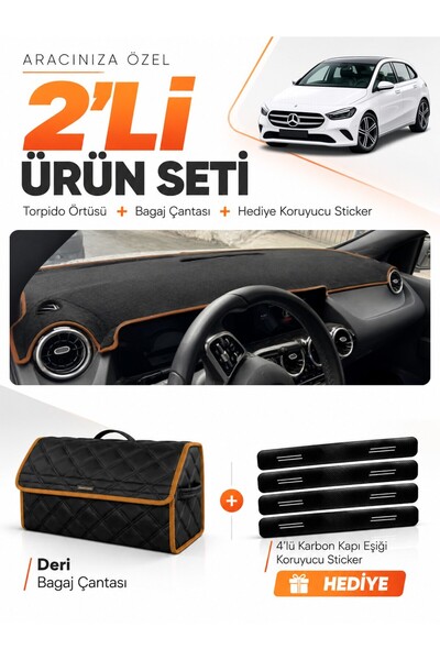 e-biz Mercedes W247 B180 B Class (2019-2022) Compatible Glove Box Cover + Lea...