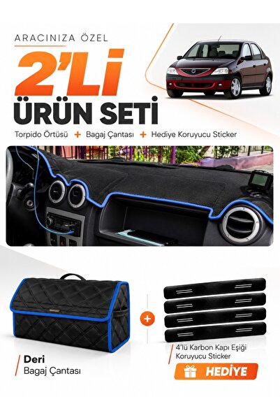 e-biz Daci̇a Logan 1 (2004-2008) Compatible Glove Box Cover + Leather Trunk B...