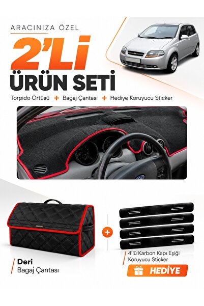 e-biz Chevrolet Kalos (2009-2013) Compatible Dashboard Cover + Leather Trunk ...