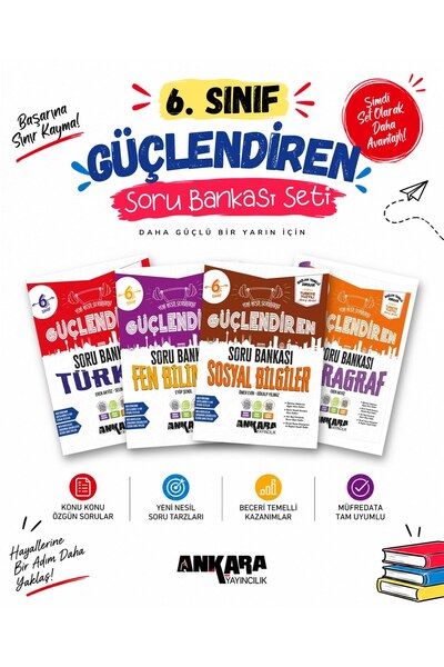 Ankara Yayıncılık 2027 6. Sınıf Türkçe-Fen-Sosyal-Paragraf %100 Maarif Müfred...