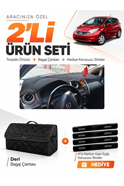 e-biz Nissan Note E12 (2009 and Later) Compatible Torpedo Cover + Leather Tru...