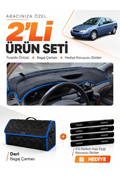 e-biz Renault Laguna 2 (2002-2005) Compatible Glove Box Cover + Leather Trunk...