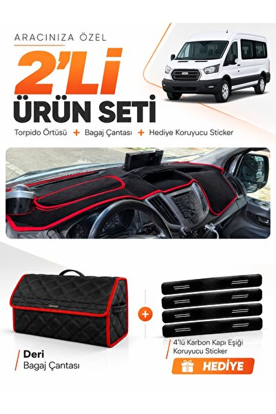 e-biz Ford Transit Covered (2013-2018) Compatible Glove Box Cover + Leather L...