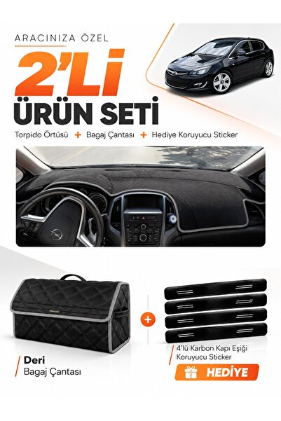 e-biz Opel Astra J (2009-2020) Compatible Dashboard Cover + Leather Trunk Bag...