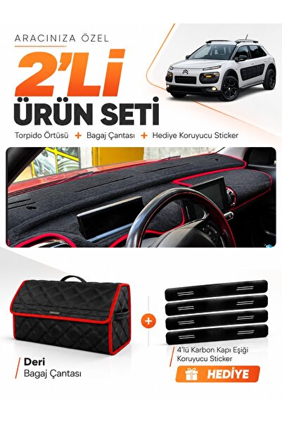 e-biz Citroen Cactus (2014-2017) Compatible Dashboard Cover + Leather Trunk B...