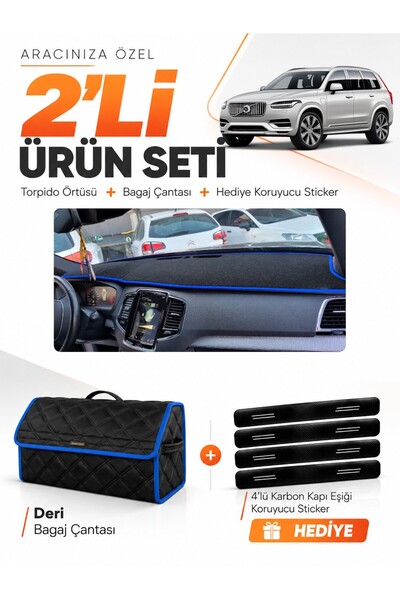 e-biz Volvo Xc-90 (2015-2024) Compatible Dashboard Cover + Leather Trunk Bag ...
