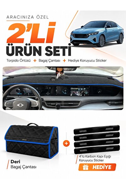 e-biz Togg T10F (2025 and Later) Compatible Torpedo Cover + Leather Luggage B...
