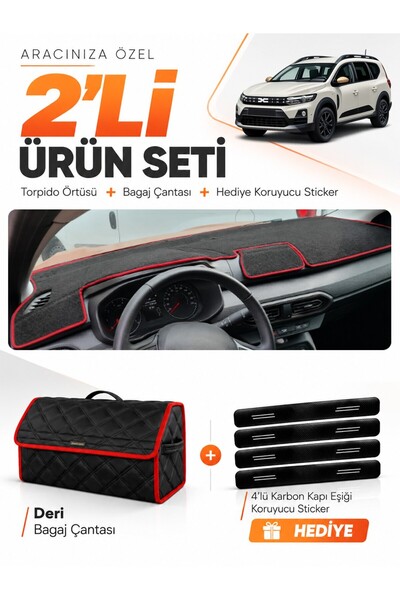 e-biz Daci̇a Jogger Screenless (2022-2026) Compatible Dashboard Cover + Leath...