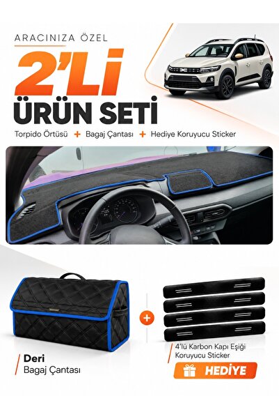 e-biz Daci̇a Jogger Screenless (2022-2026) Compatible Dashboard Cover + Leath...
