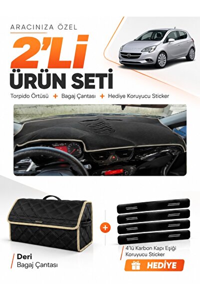 e-biz Opel Corsa E (2013-2019) Compatible Dashboard Cover + Leather Trunk Bag...
