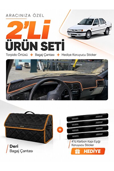 e-biz Renault 19 Europa (1996-2003) Compatible Glove Box Cover + Leather Trun...