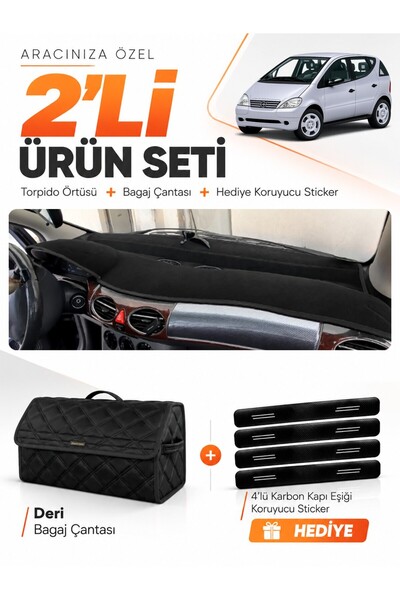 e-biz Mercedes W168 a Class (1997-2004) Compatible Glove Box Cover + Leather ...