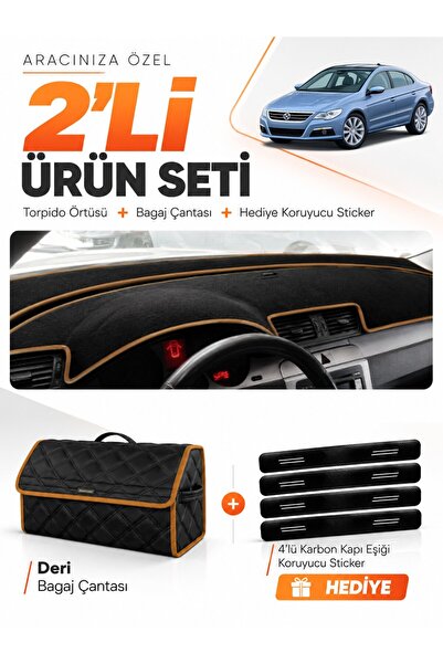 e-biz Volkswagen Passat Cc (2008-2012) Compatible Dashboard Cover + Leather T...